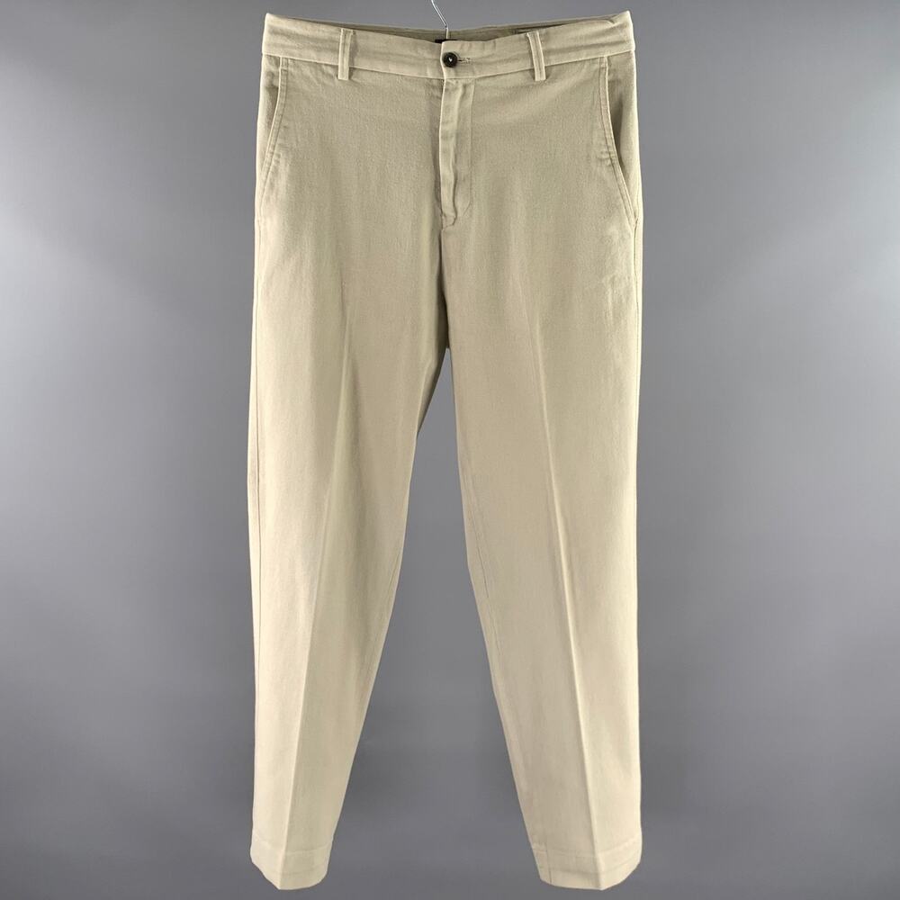OFFICINE GENERALE Size 30 Beige Cotton Blend Twill Pants